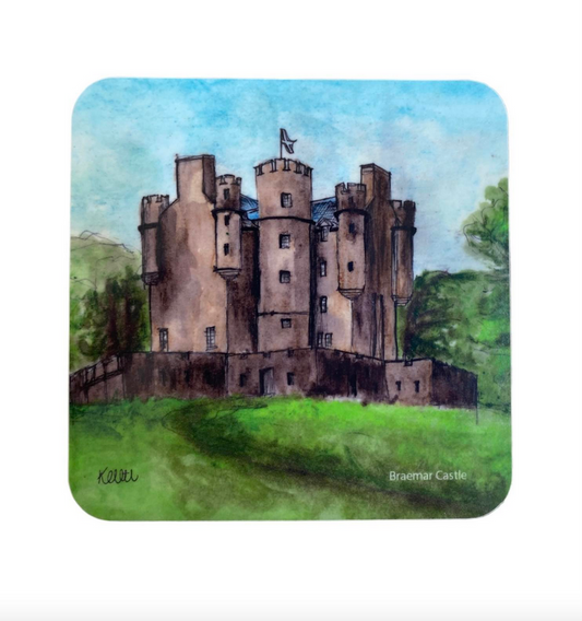 Watercolour Coaster - Braemar Castle