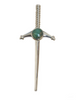 Green Heathergem Sword Kilt Pin