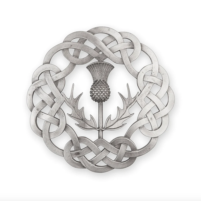 Matt Thistle Ropework Plaid Brooch