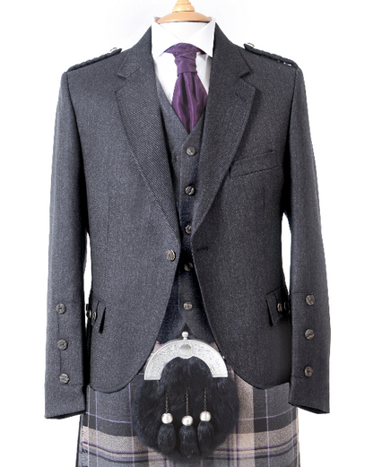 Charcoal Crail Highland Jacket & Waistcoat