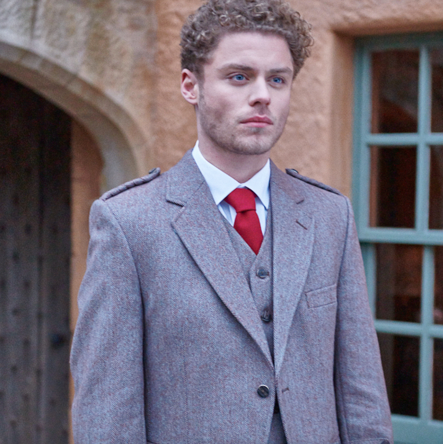 Russet Clunie Herringbone Highland Jacket & Waistcoat