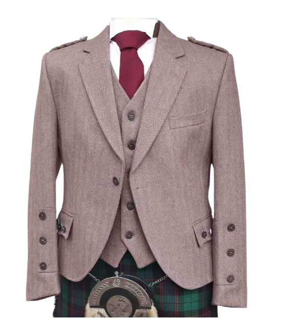 Russet Clunie Herringbone Highland Jacket & Waistcoat