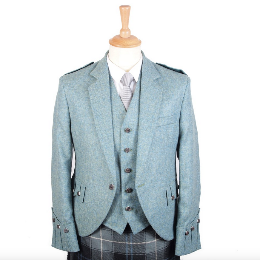 Lovat Blue Argyll Jacket and Waistcoat