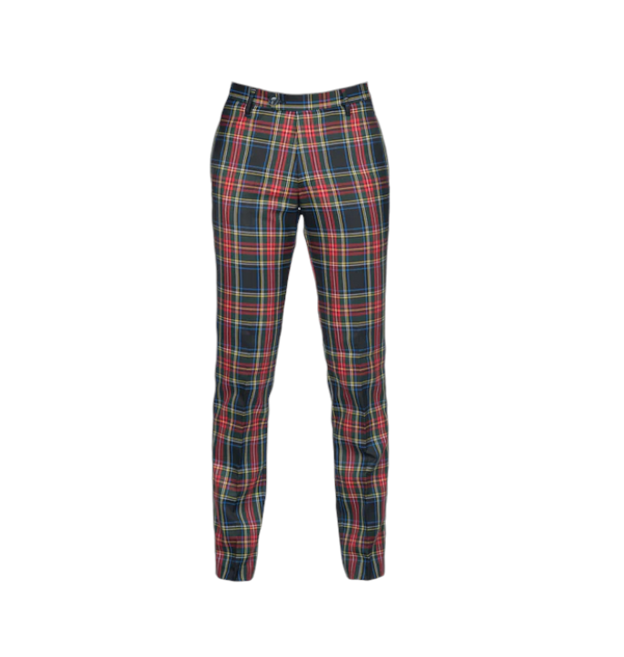 Men's Tartan Trousers - Black Stewart