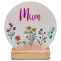 Mum Wildflower Round Candle Holder