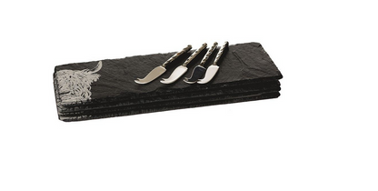 Highland Cow Slate Cheeseboard Set Of 4