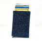 Blue Harris Tweed Card Holder