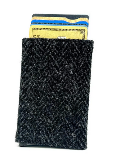 Charcoal Tweed Card Holder