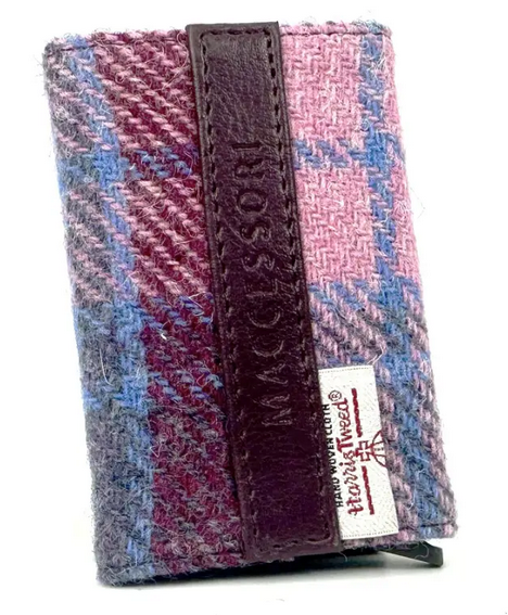 Pastel Pink Tweed Card Holder