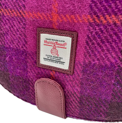 Purple Check Tweed Cross Body Bag