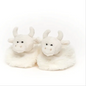 Cream Highland Cow Baby Slippers