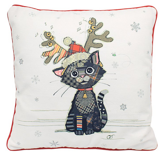 Festive Kitten Cushion