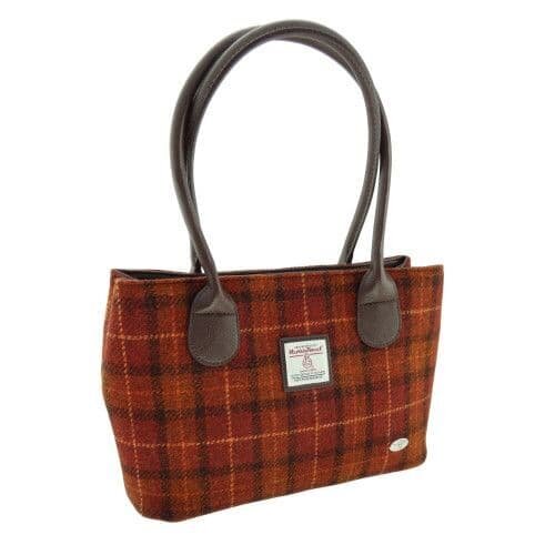 Dark Orange Tartan Handbag