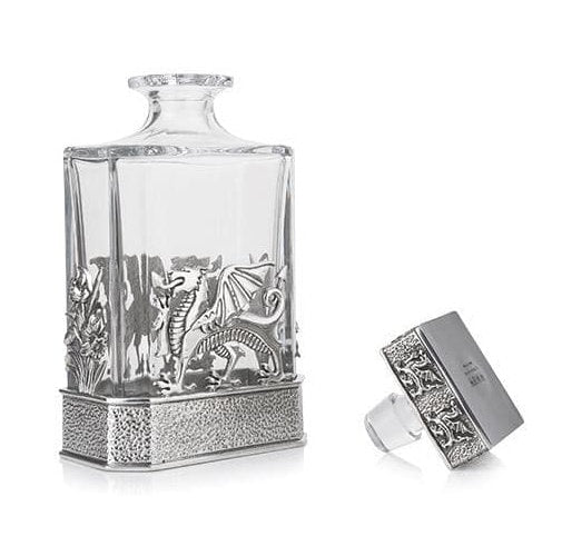 Welsh Dragon Rectangular Glass Decanter