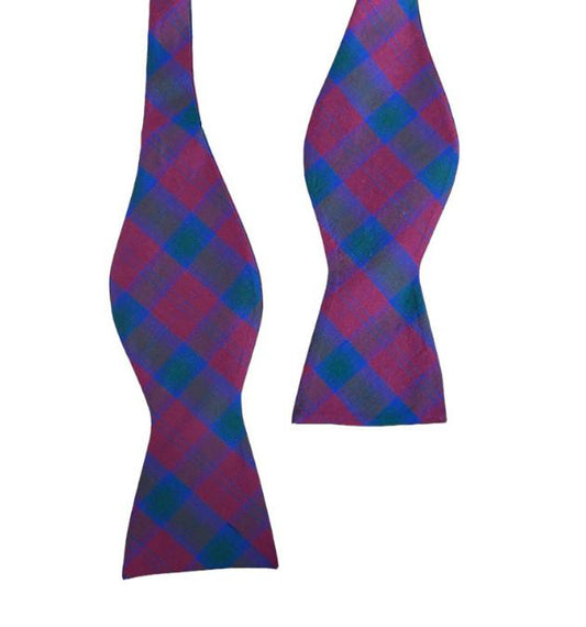 Lindsay Tartan Self Tie Silk Bow Tie
