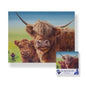 Highland Cow And Calf Jigsaw Puzzle