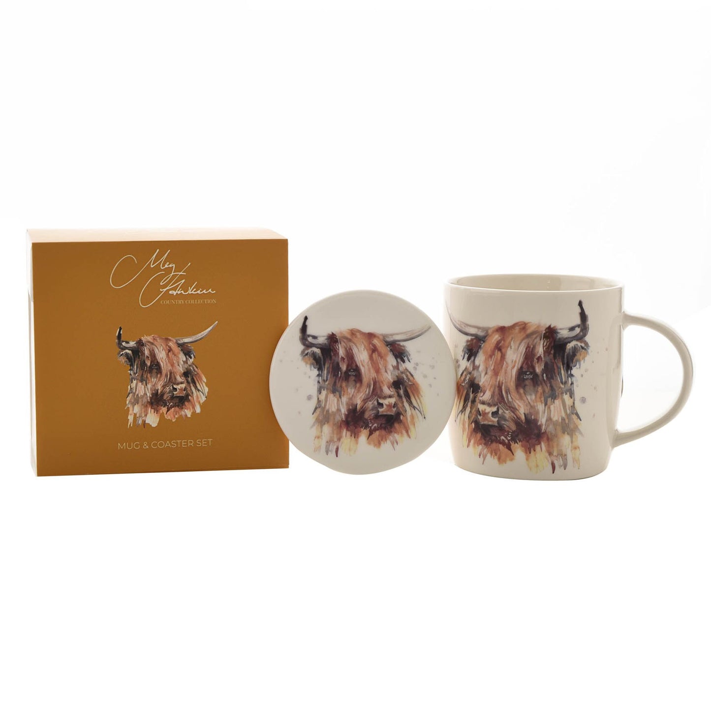 Highland Cow Mug & Coaster Set