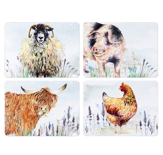 Set of 4 Country Life Table Placemats