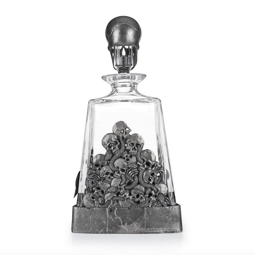 Skull Glass Pyramid Whisky Decanter