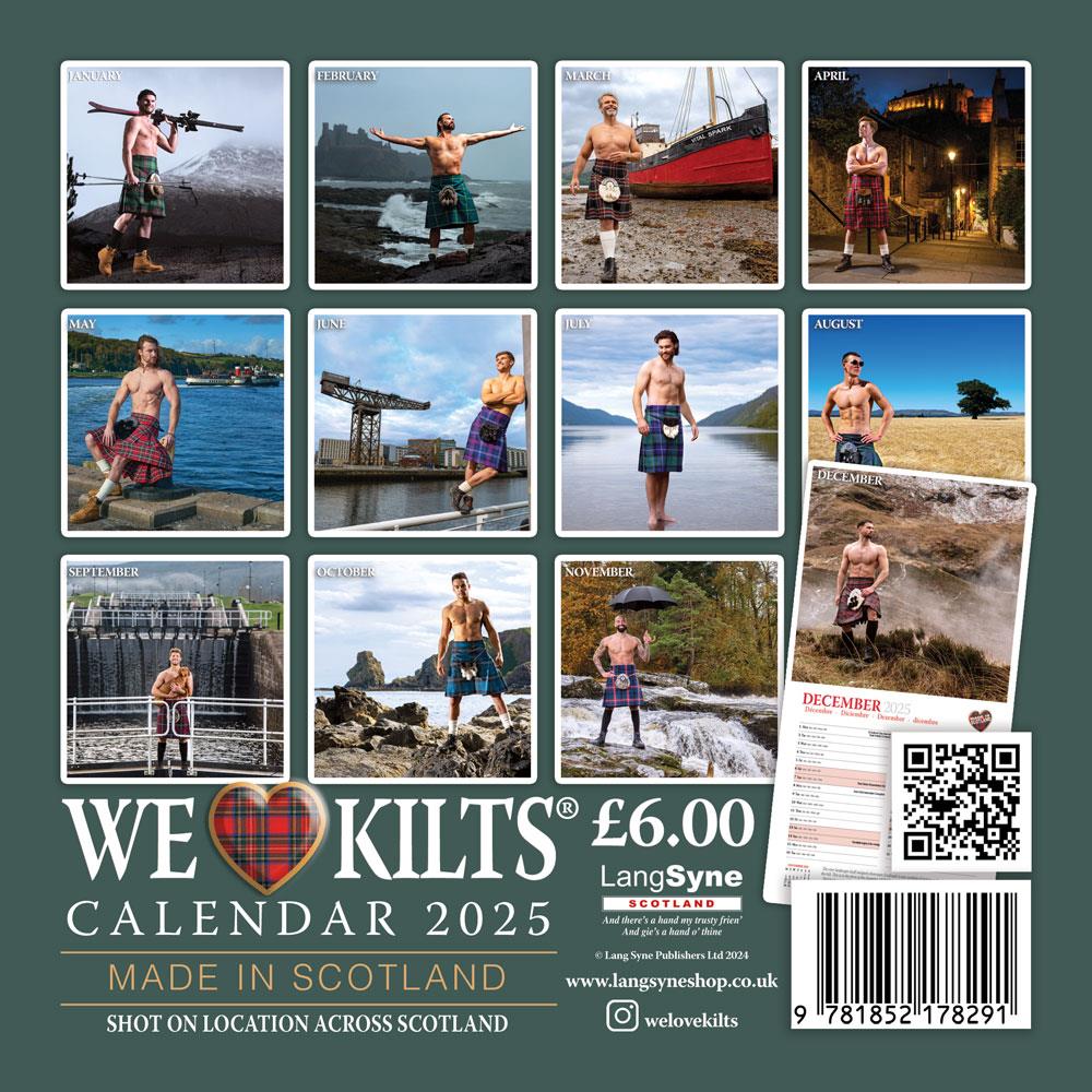 Men In Kilts Compact Calendar 2025