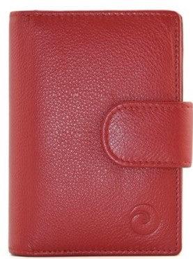 Leather Tab Purse - Red