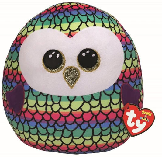 Large Owen Owl Squish A Boo Beanie 14"