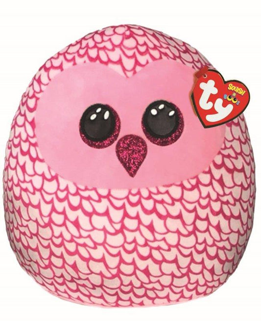 Large Pinky Owl Squish A Boo Beanie 14"