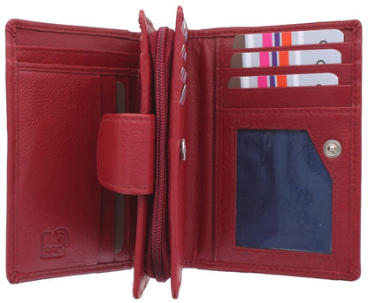 Leather Tab Purse - Red