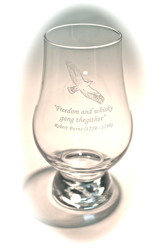 Glencairn Burns Whisky Glass - "Freedom and whisky"