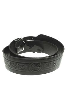 Celtic Serpent Embossed 100% Leather Quality Kilt Belt Available in Black + Brown