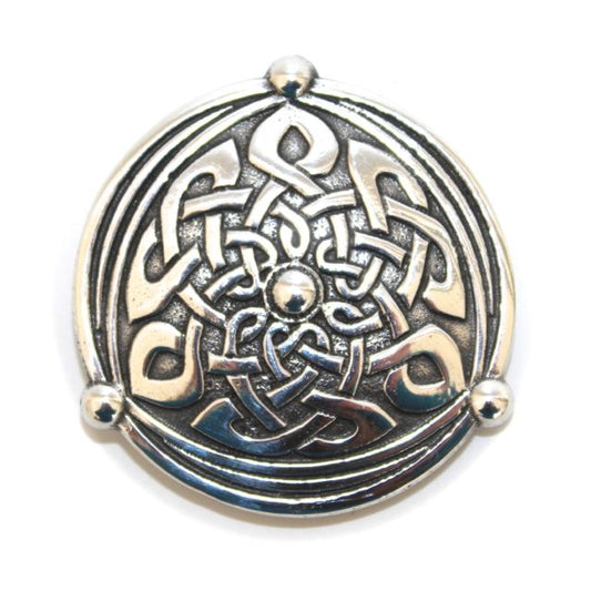 Celtic Knot Shield Polished Brooch