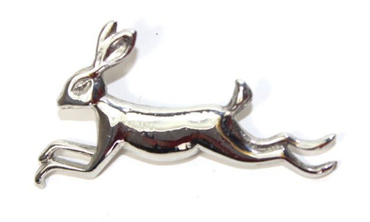 Polished Hare Pewter Brooch