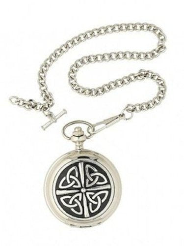 Triquetra Celtic Knot Quartz Pocket Watch