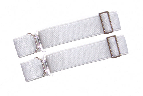 White Elasticated Kilt Hose Garters