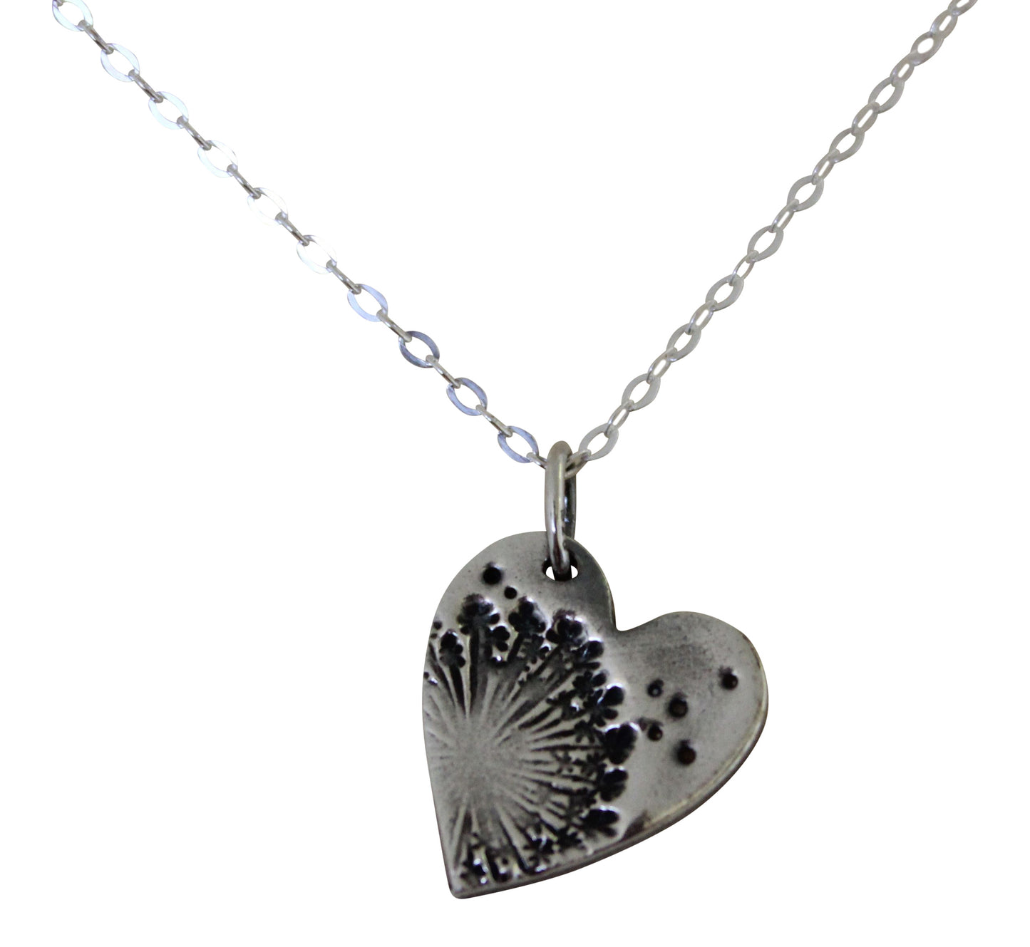 Dandelion Wish Heart Necklace