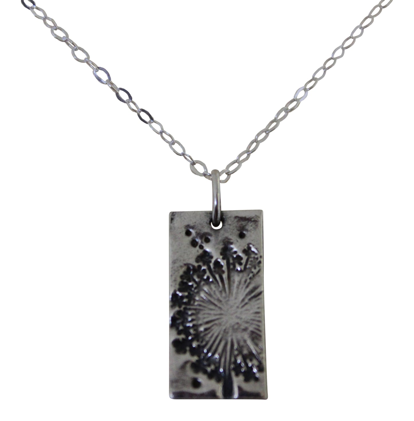 Fine Silver Dandelion Wish Necklace