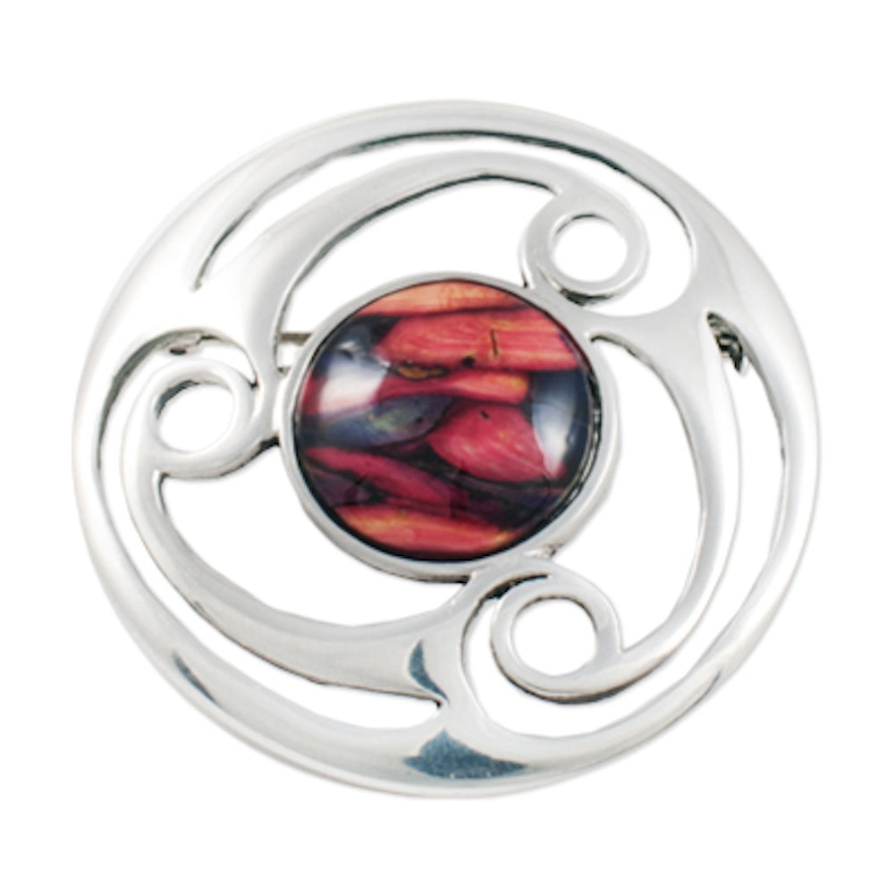 Heather Celtic Triskell Brooch