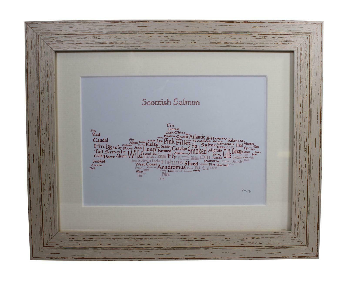 Scottish Salmon Word Art Picture