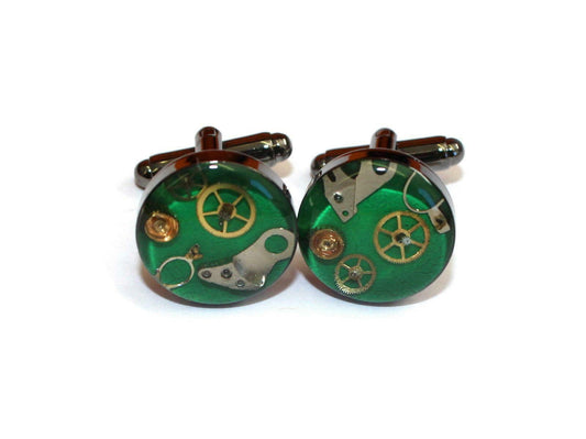 Vintage Mechanical Watch Gears Cufflinks