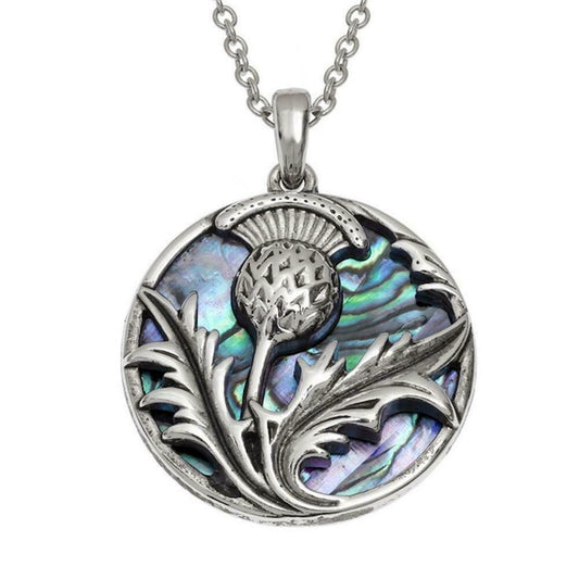 Paua Shell Thistle Necklace