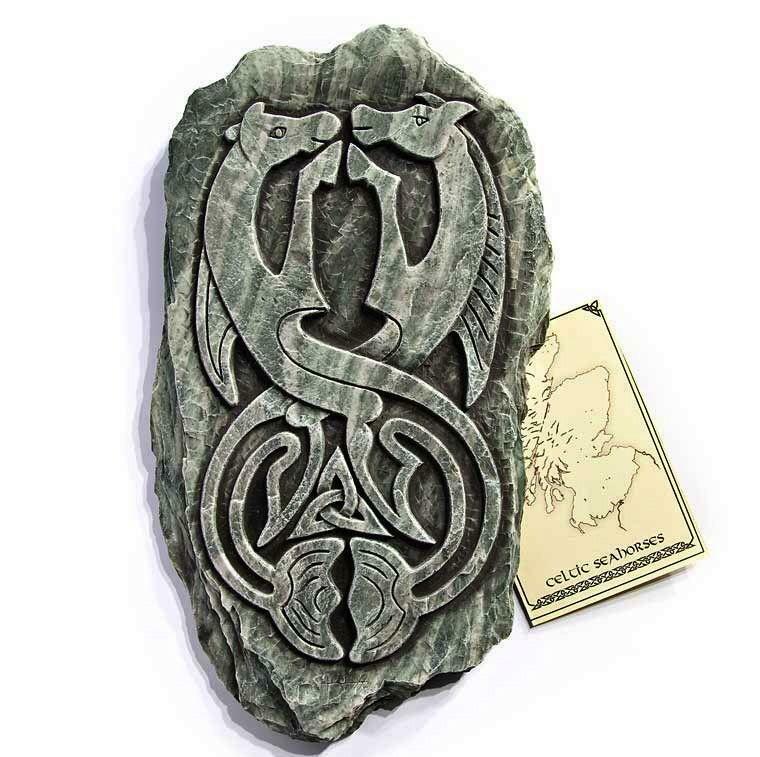 Aberlemno Seahorses Wall Plaque