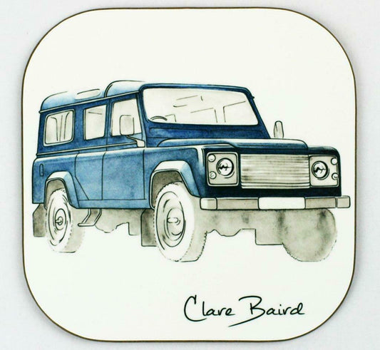 Blue Land Rover Coaster