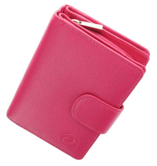 Leather Tab Purse - Pink