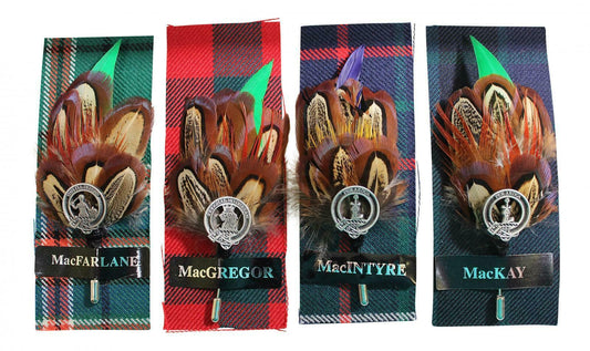 Feather Clan Kilt Pin - MacFarlane MacGregor MacIntyre MacKay