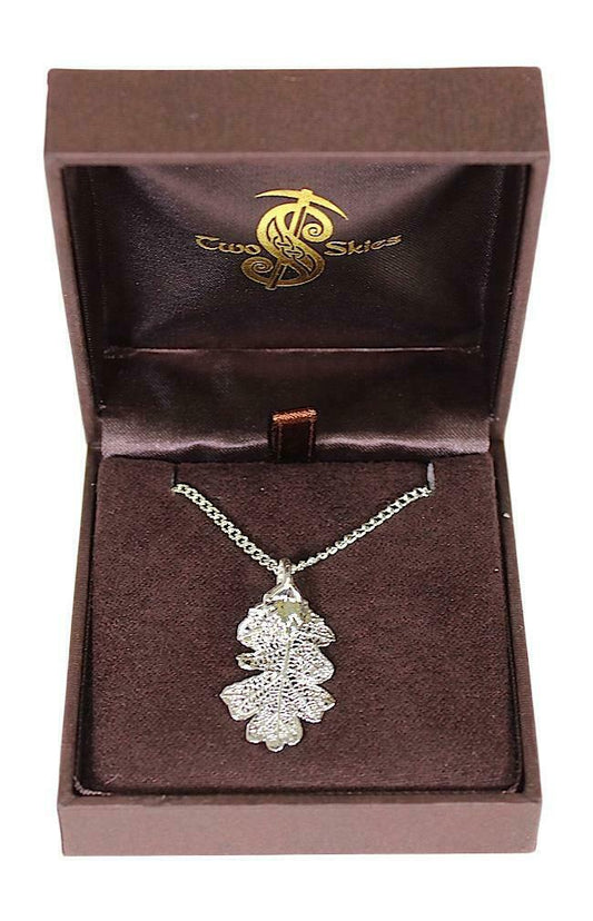 Stunning Silver Oak Leaf Necklace