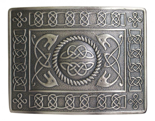 Antique Serpent Celtic Knot Kilt Buckle
