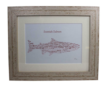 Scottish Salmon Word Art Picture