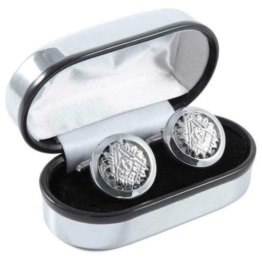 Chrome Masonic Cufflinks