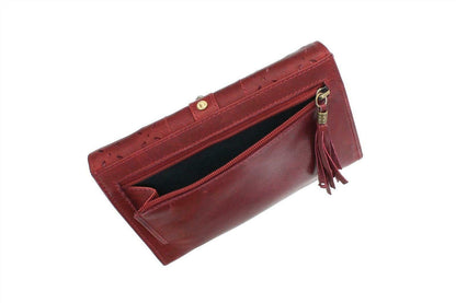 Flap Purse in Green Red or Tan