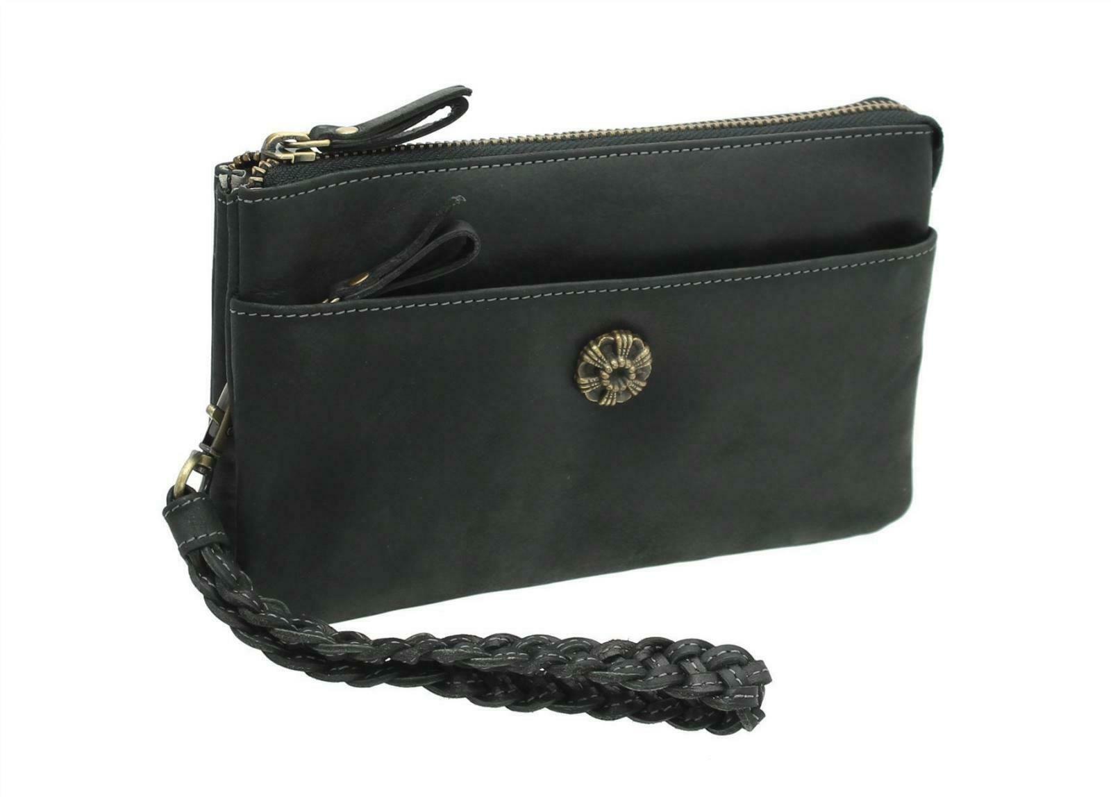 Black and tan leather purse hotsell